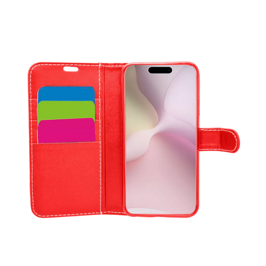 TechProtect Book Wallet Case - Red