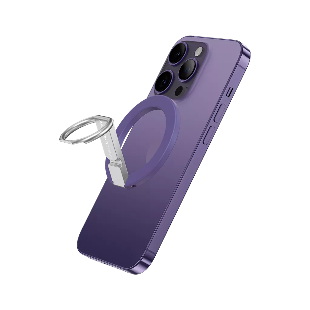 AMAZINGthing - Titan - Universal Magnetic MagSafe Phone Grip with Adjustable Stand - Purple