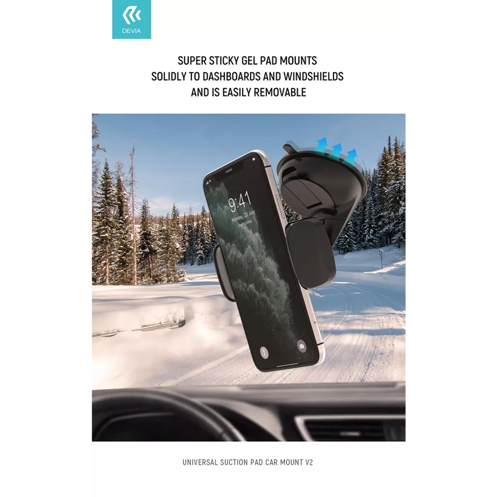 Devia - Sturdy Universal Car Mount Holder - Black