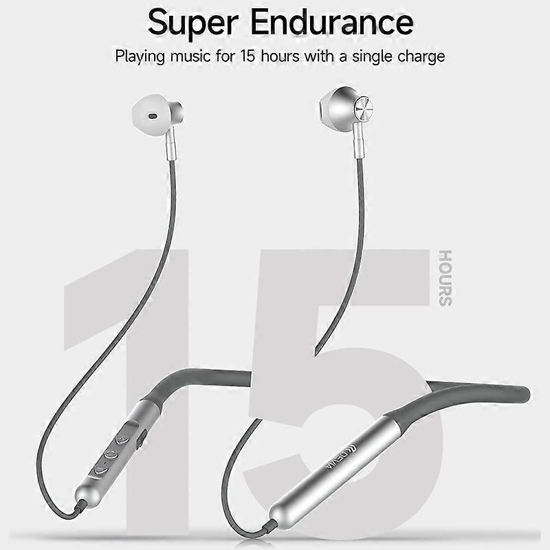 DEVIA Smart Series Silicone Neckband Headset - Silver