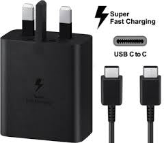 Samsung - 45W Super Fast Charging Power Adapter (with 1.8m USB-C to C Data Cable), Black