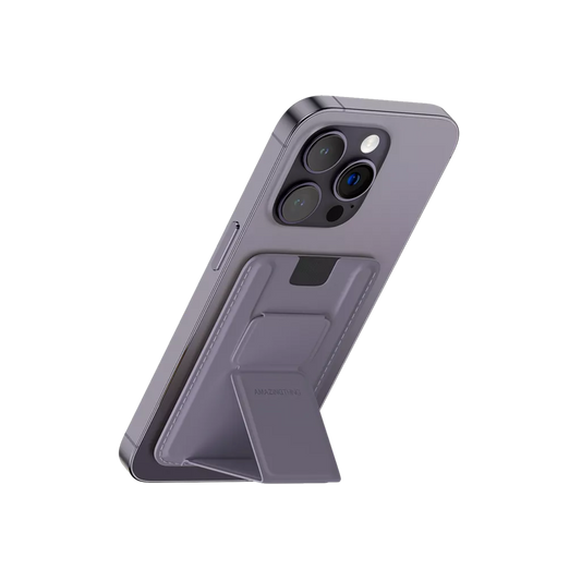 AMAZINGthing - Smoothie Pro - Magnetic MagSafe Phone Grip, Wallet & Stand - Purple