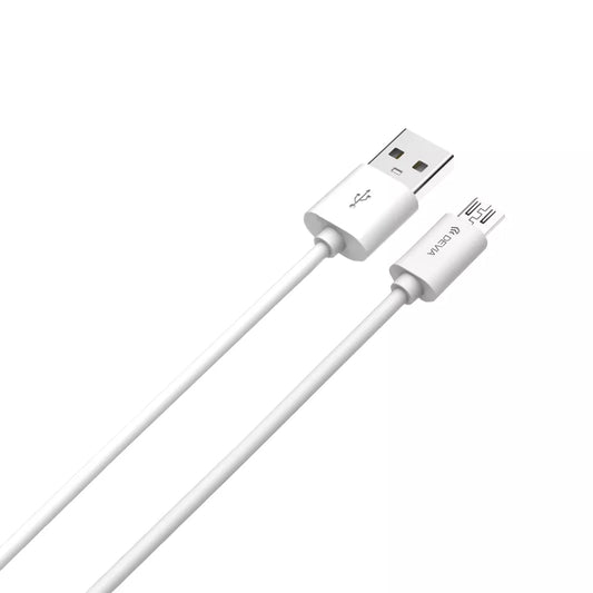 Devia - 1m (2.1A) USB to MicroUSB Cable - White