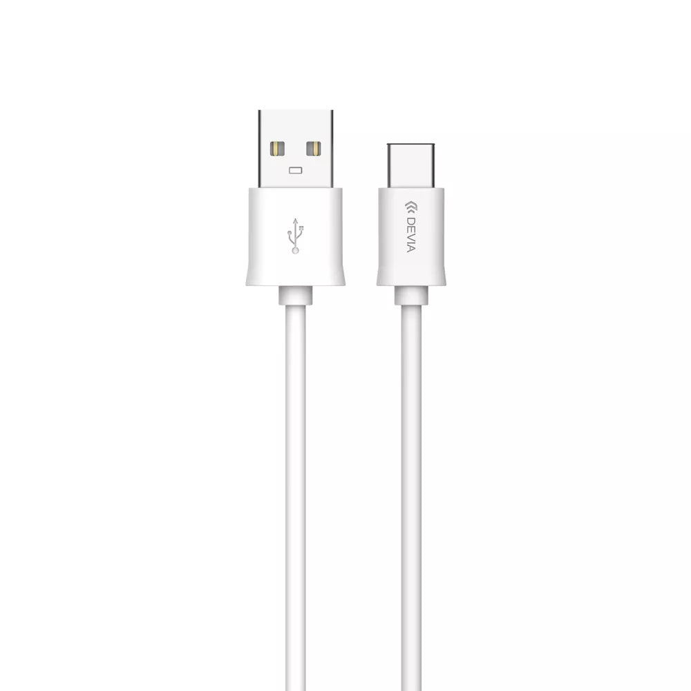 Devia - 1m (2.1A) USB to USB-C Cable - White