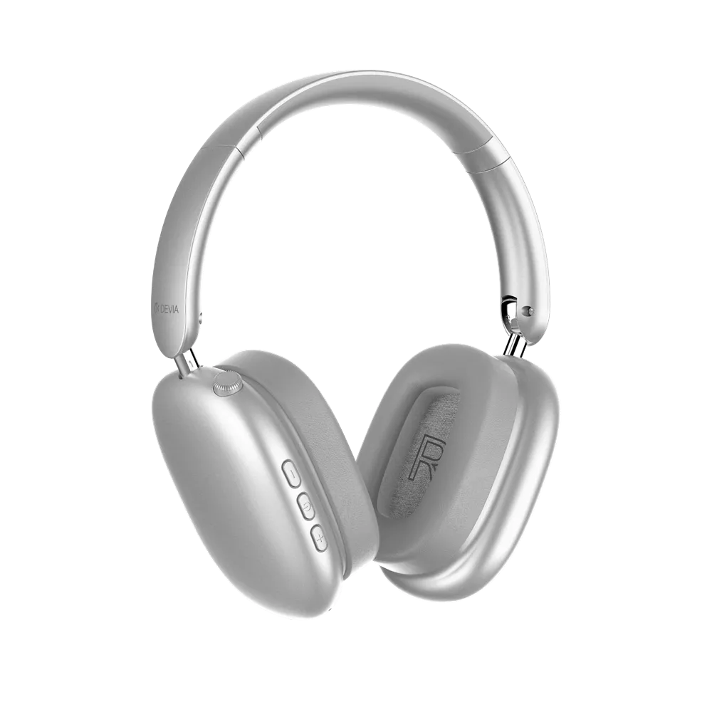 Devia - EarBass Pro2 - ANC On-Ear Wireless Headphones - Silver