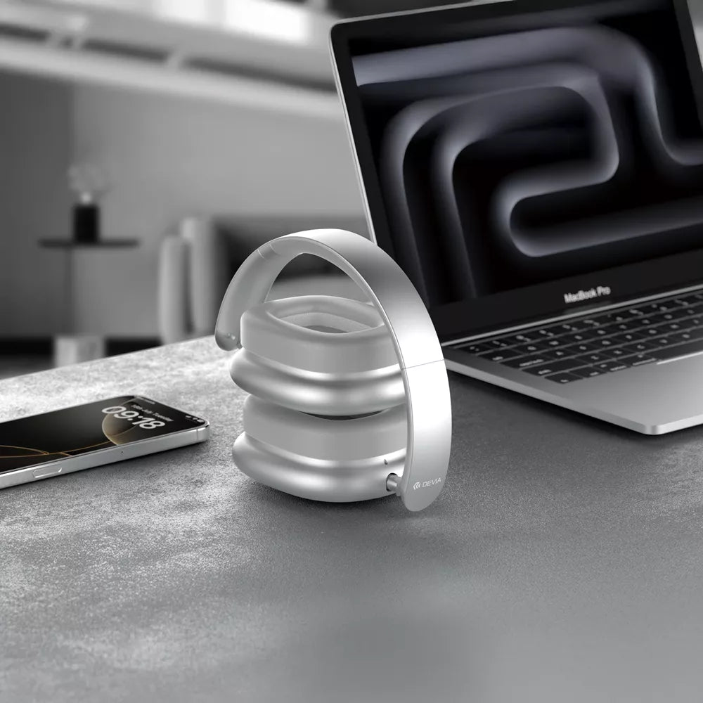 Devia - EarBass Pro2 - ANC On-Ear Wireless Headphones - Silver