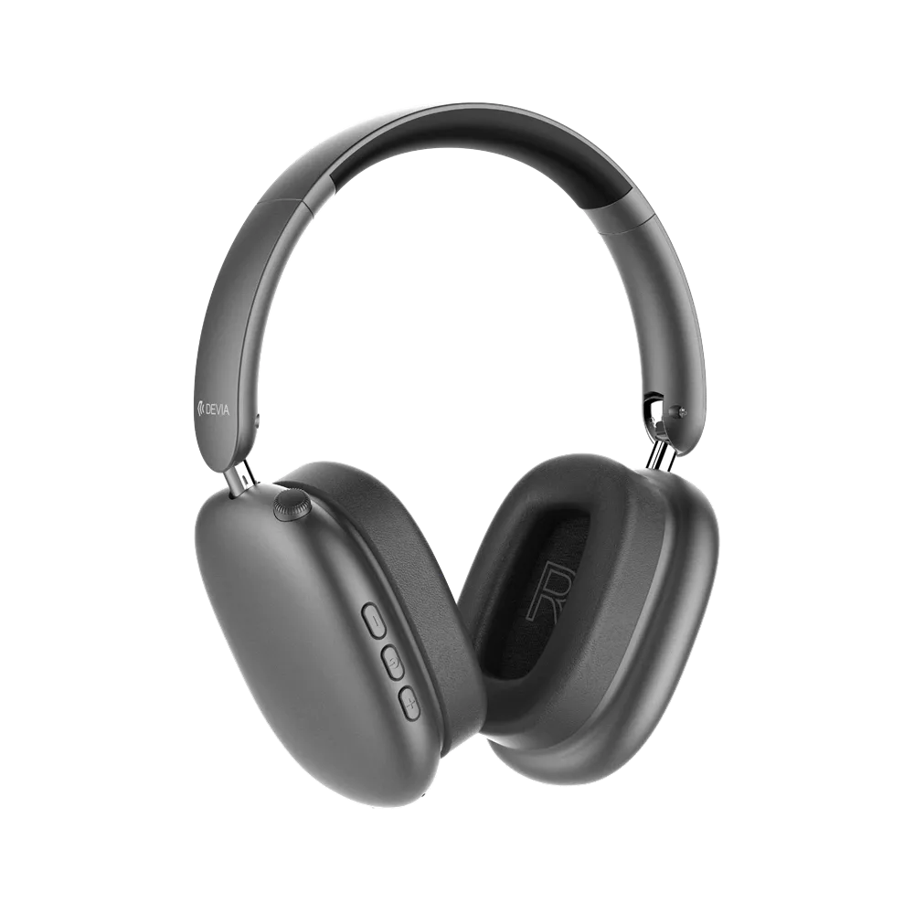 Devia - EarBass Pro2 - ANC On-Ear Wireless Headphones - Dark Grey