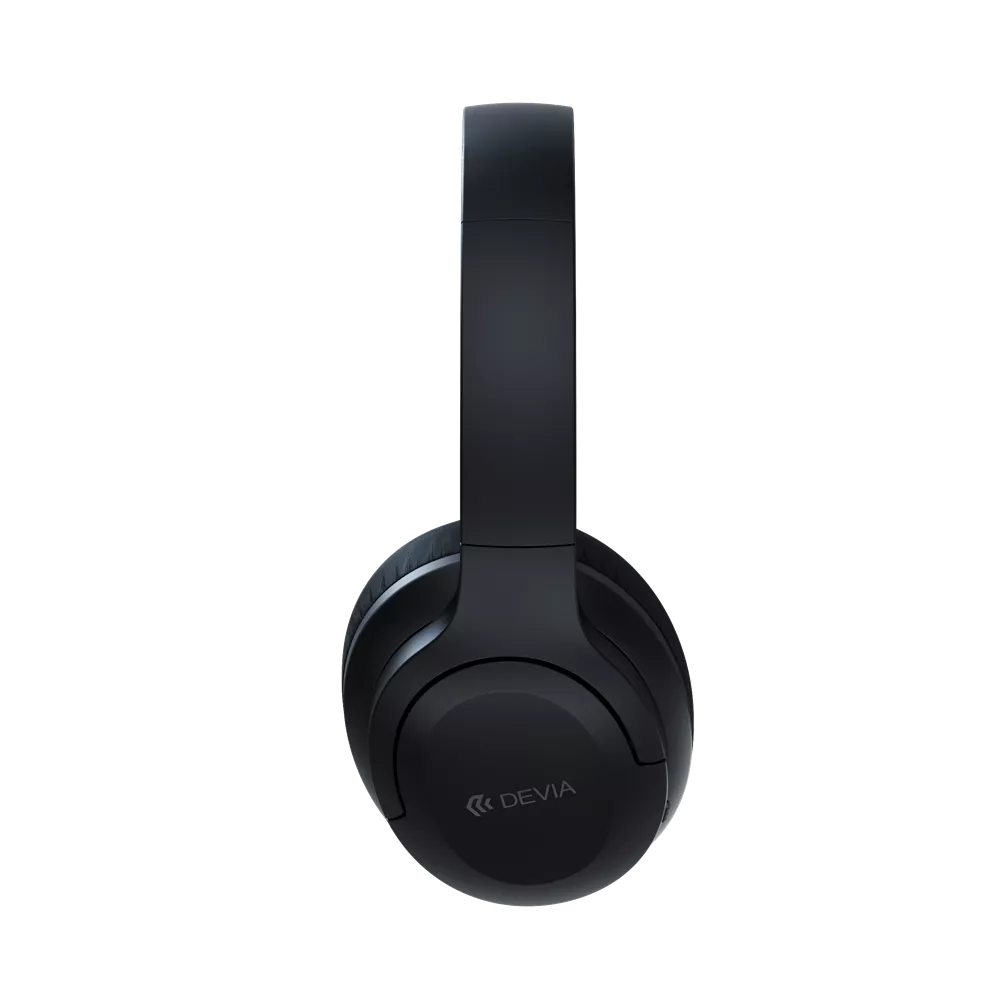 Devia - EarBass Pro - ANC Foldable On-Ear Wireless Headphones - BlacK