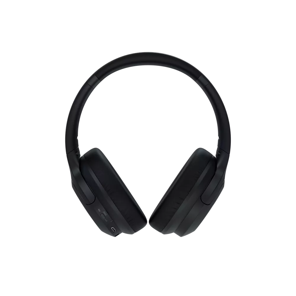 Devia - EarBass Pro - ANC Foldable On-Ear Wireless Headphones - BlacK