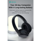 Devia - EarBass Pro - ANC Foldable On-Ear Wireless Headphones - BlacK