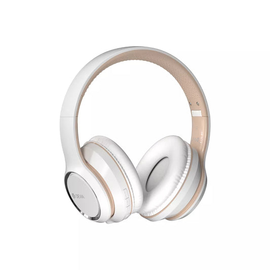 Devia - Kintone Foldable On-Ear Wireless HD Headphones - White