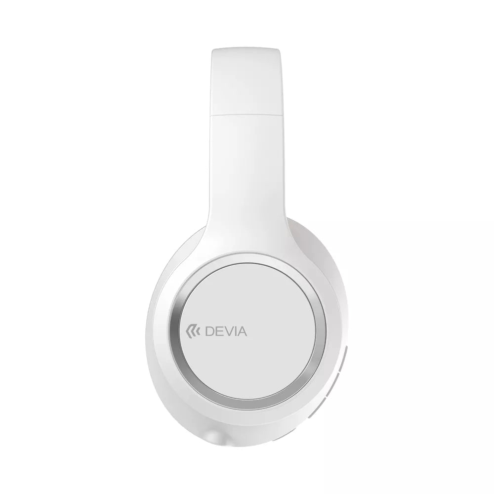 Devia - Kintone Foldable On-Ear Wireless HD Headphones - White