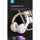 Devia - Kintone Foldable On-Ear Wireless HD Headphones - White