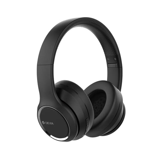 Devia - Kintone Foldable On-Ear Wireless HD Headphones - Black