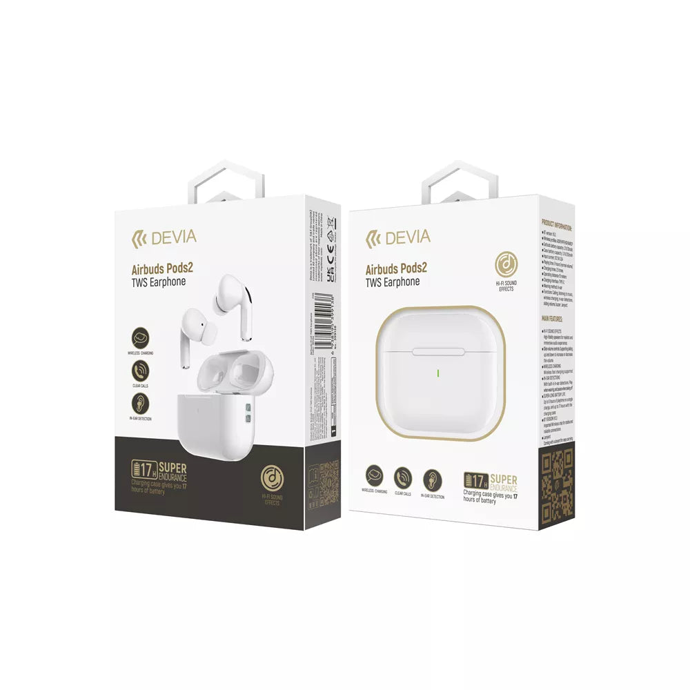 Devia - Airbuds Pro2 - True Wireless Earbuds & Charging Case - White