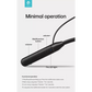 Devia - Bluetooth Magnetic HD Earphones Silicone Neckband - Black