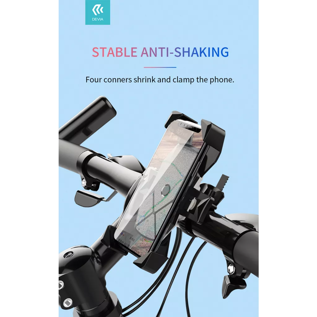 Devia - Universal Motorcycle, Bike & E-Scooter Mount Holder - Black