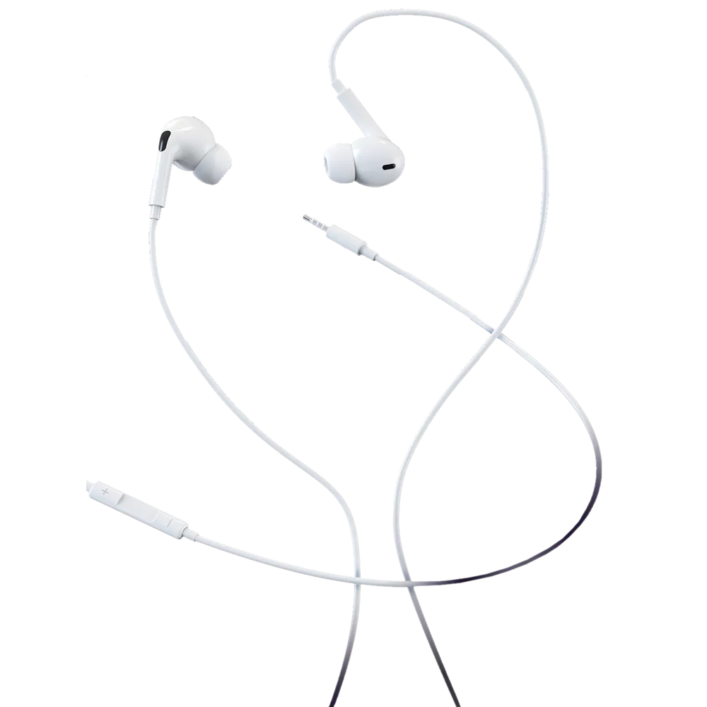 Devia - 3.5mm In Earphones with Microphone & Volume Control - White