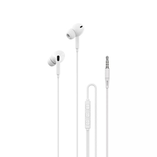 Devia - 3.5mm In Earphones with Microphone & Volume Control - White