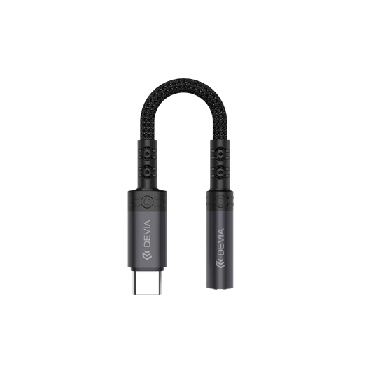 Devia - USB-C to 3.5mm Headphone Adapter - Black