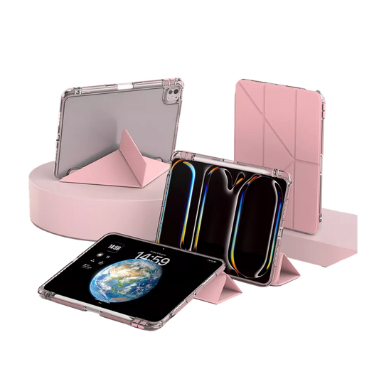 Mutural - Clear-Pro Case for iPad 10 (2022) & iPad 11 (2025) - Pink