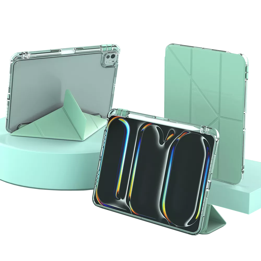 Mutural - Clear-Pro Case for iPad 10 (2022) & iPad 11 (2025) - Green