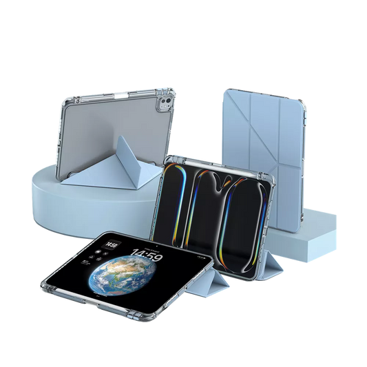 Mutural - Clear-Pro Case for iPad 10 (2022) & iPad 11 (2025) - Sky Blue