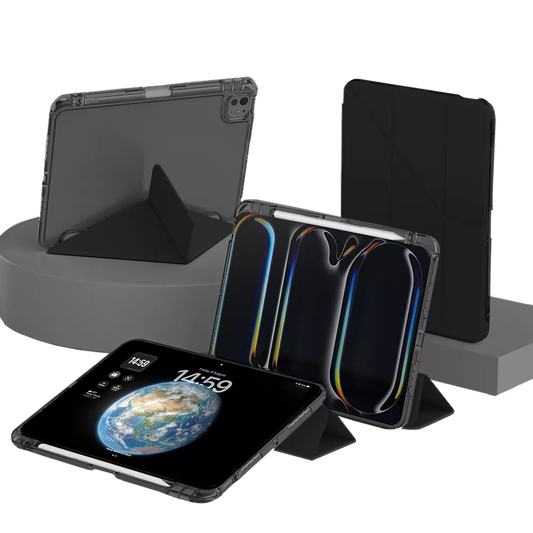 Mutural - Clear-Pro Case for iPad 10 (2022) & iPad 11 (2025) - Black