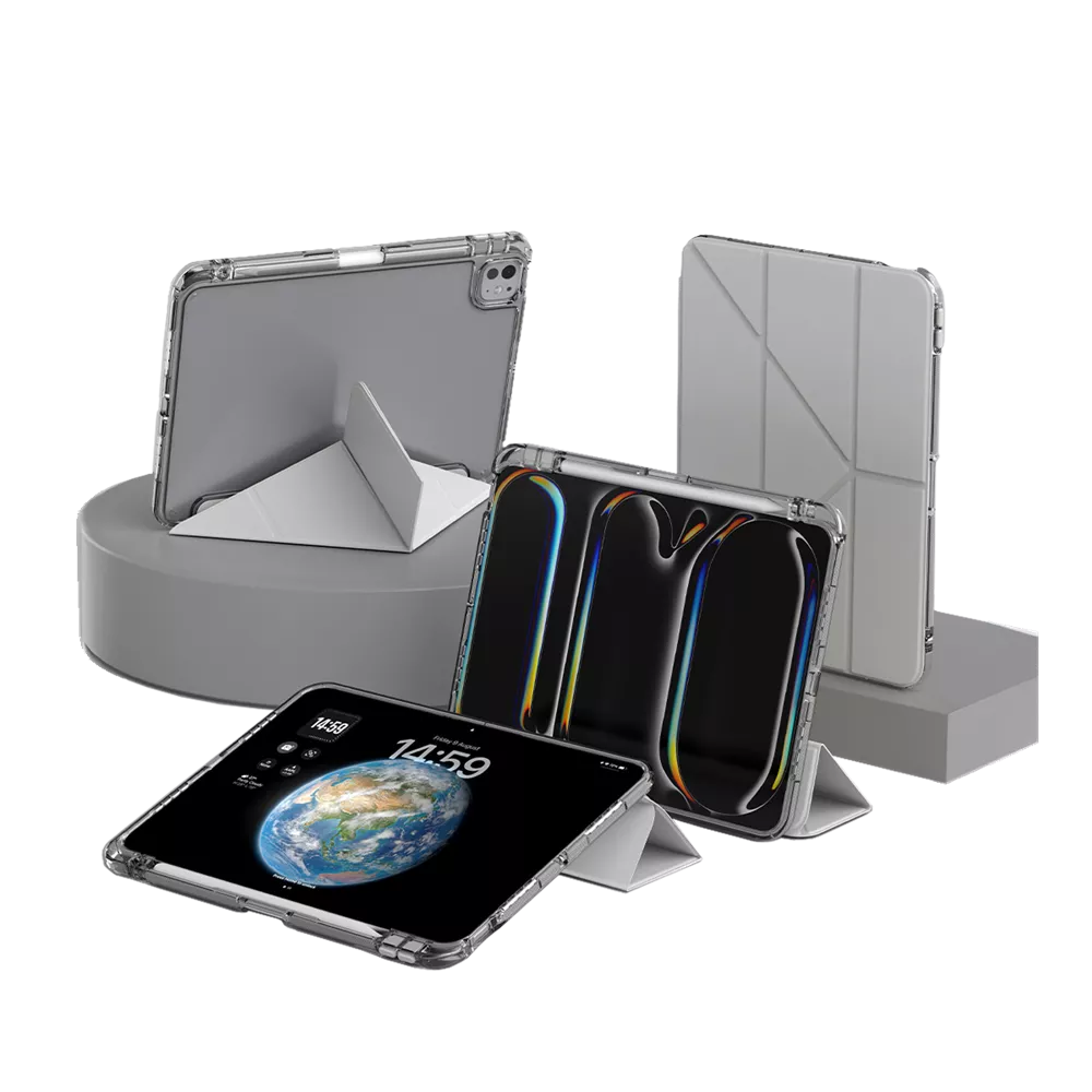 Mutural - Clear-Pro Case for iPad 10 (2022) & iPad 11 (2025) - Grey