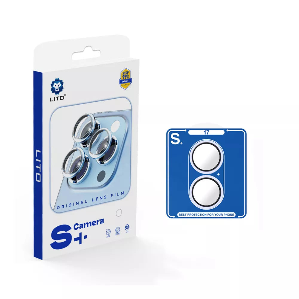 Lito - Individual Camera Ring Glass Protector - Blue for iPhone 17